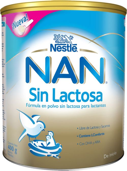 Fórmula Láctea Infantil Polvo Nan sin Lactosa x 400 g