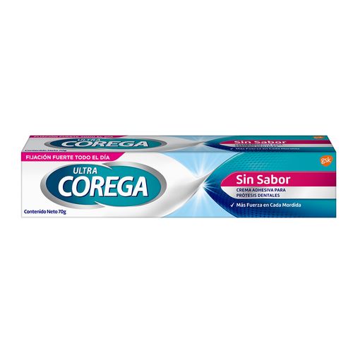 Adhesivos para Prótesis Dentales Ultra Corega Crema sin Sabor x 70 gr