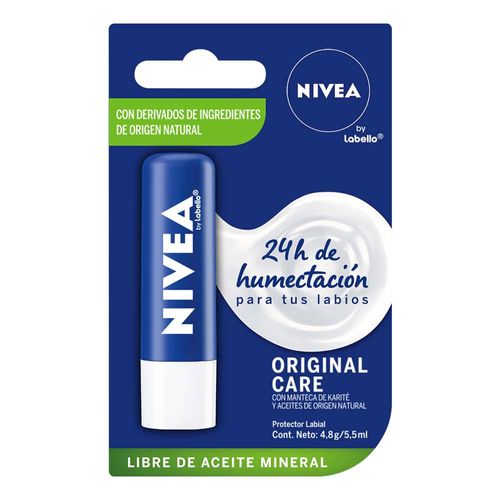 Protector Labial Humectante Nivea Essential Original Care x 4,8 gr