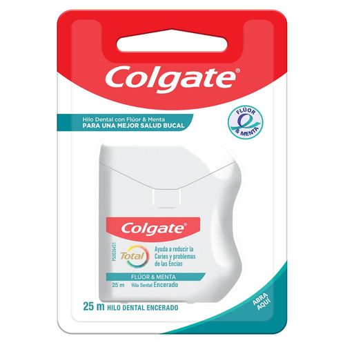 Hilo Dental Colgate Total Fluor Y Menta x 25 mts