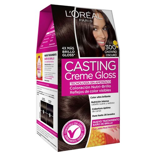 Kit Tintura Loreal Casting Creme Gloss Blacks 300