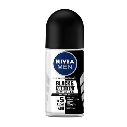 Desodorante Nivea Invisble Black And White en Roll-on x 150 ml