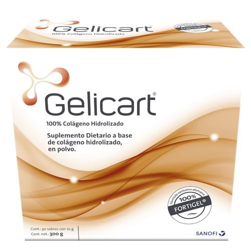 Suplemento Dietario Gelicart Colágeno Hidrolizado x 30 un x 10 g c/u