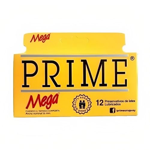 Preservativo Prime Mega Amarillo x 12 un