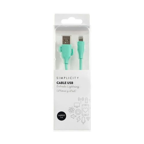 Cable Usb Simplicity Entrada Lightning Iphone y Ipad Acqua