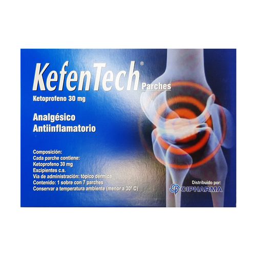 Kefentech 7 Parches x 30 mg