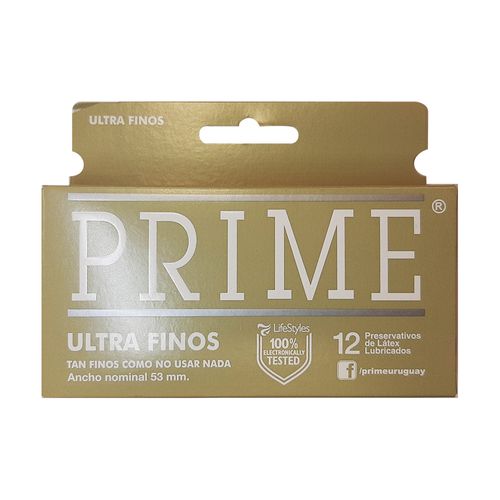 Preservativo Prime Ultra Finos Gris x 12 un