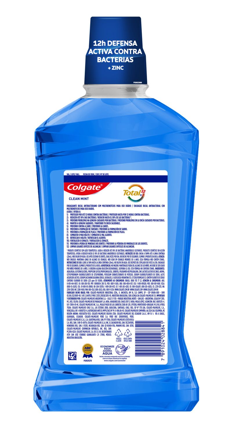 enjuaguebucalcolgatetotal12cleanmintx1l