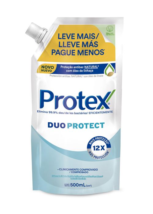 Jabón Líquido Protex Duo Protect Doypack x 500 ml