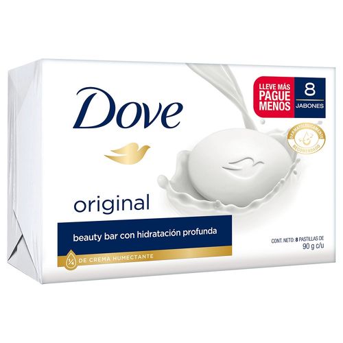 Jabón en Barra Dove Original x 8 un 90 g c/u