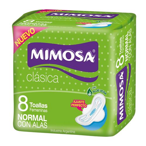 Toallas Femeninas Mimosa Clásica con Alas x 8 un