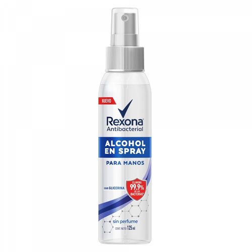 Alcohol en Spray Rexona Sin perfume x 125 ml