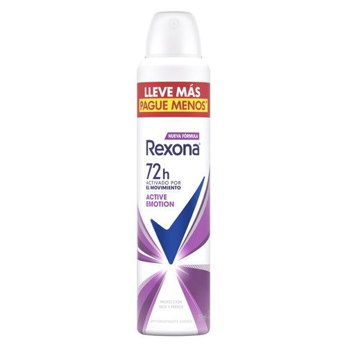 Desodorante Antitranspirante Rexona Active Emotion Aerosol x 250 ml