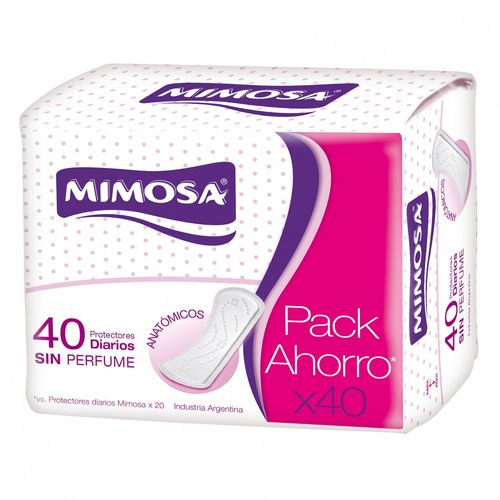 Protectores Diarios Mimosa x 40 un