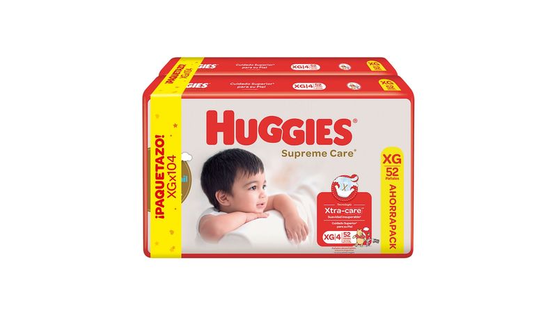 Panal Huggies Supreme Care Xg Unisex X 104 Unidades Farmacity Farmacity Uruguay