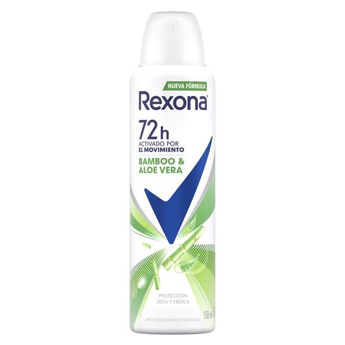 Desodorante Antitranspirante Rexona Bamboo y Aloe Vera Aerosol x 150 ml