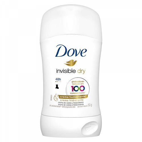 Desodorante Antitranspirante Dove Invisible Dry Barra x 50 g