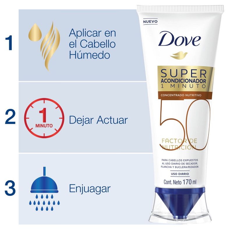 super-acondicionador-dove-factor-50-x-170-ml