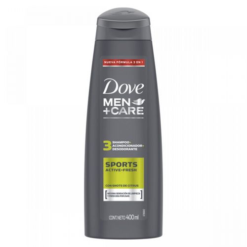 Shampoo 3en1 Dove Men Sports x 400 ml