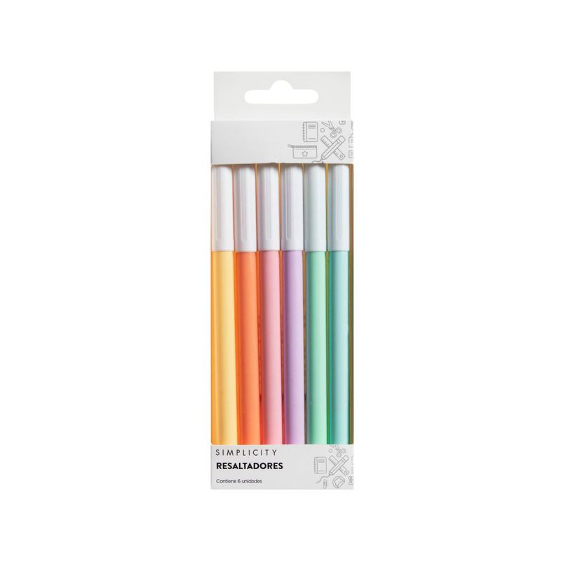 resaltadores-finos-simplicity-x-6-un