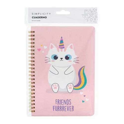 Cuaderno Simplicity Anillado Mediano Animal Cat