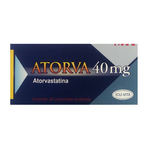 Atorvastatina Atorva x 40 mg x 30 comprimidos