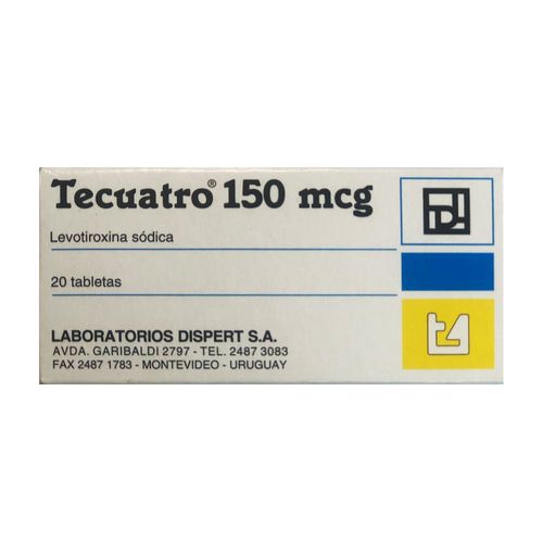 Levotiroxina Sódica Tecuatro 150 mg x 20 Comprimidos