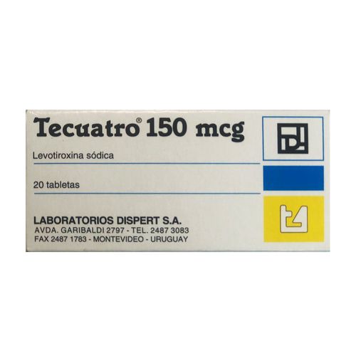 Levotiroxina Sódica Tecuatro x 150 mg x 20 comprimidos