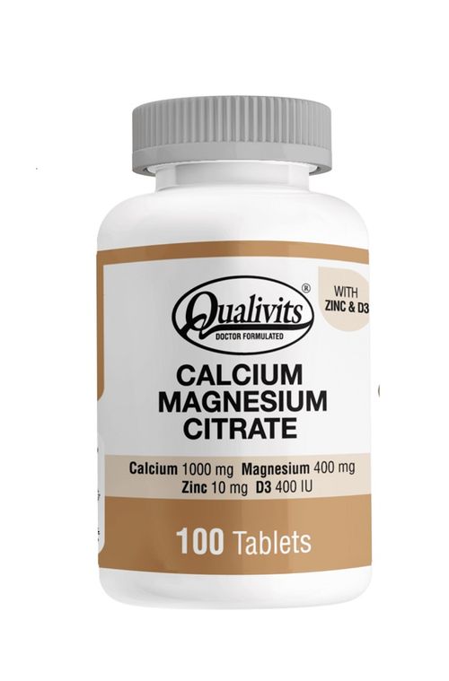 Suplemento Dietario Qualivits Calcio + Magnesio + Zinc + Vitamina D3 x 100 tabs