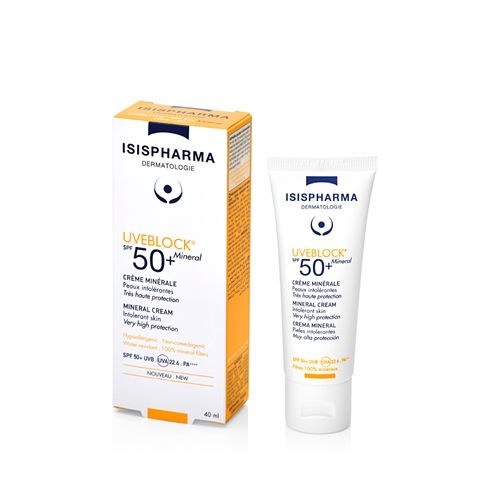 Protector Solar Isispharma Uveblock FPS50+ Crema Mineral x 40 ml