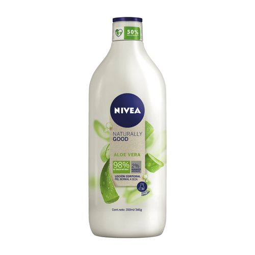 Crema Corporal Nivea Naturally Good Aloe Vera x 350 ml