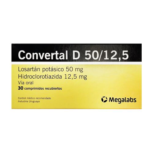 Convertal D 50/12,5 mg x 30 Comprimidos