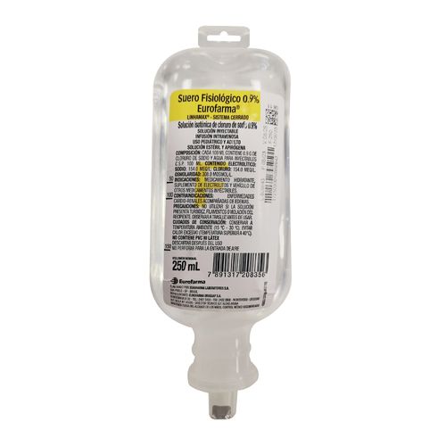 Suero Fisiológico 0,9% Eurofarma x 250 ml