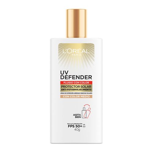 Protector Solar L'Oréal París Uv Defender Media Fps 50+ x 40 g