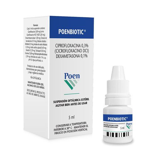 Solución Oftálmica Estéril Poenbiotic x 5 ml