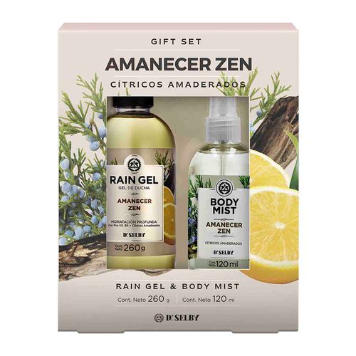 Set Rain Gel Amanecer Zen Gel Ducha x 260 g + Body Mist x 120 ml