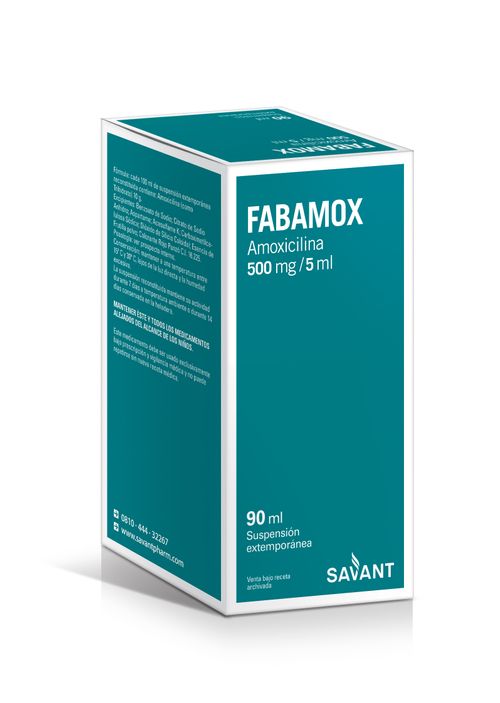 Fabamox 500 mg / 5 ml x 90 ml Suspensión Extemporánea