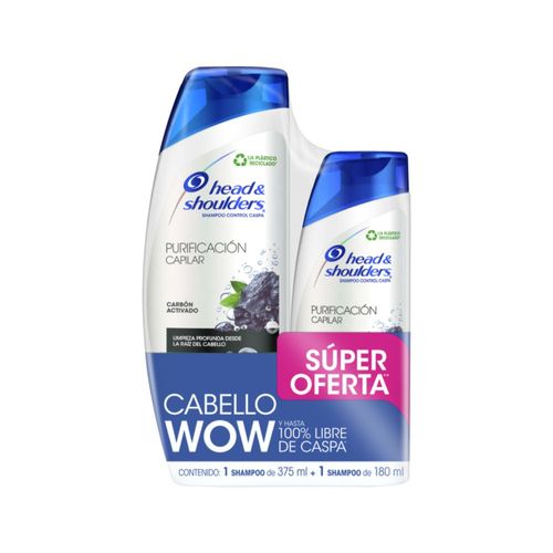 Pack Head & Shoulders Purificación Capilar Shampoo x 375 ml + Shampoo x 180 ml