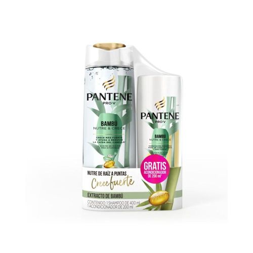 Pack Pantene Bambu Shampoo x 400 ml + Acondicionador x 200 ml