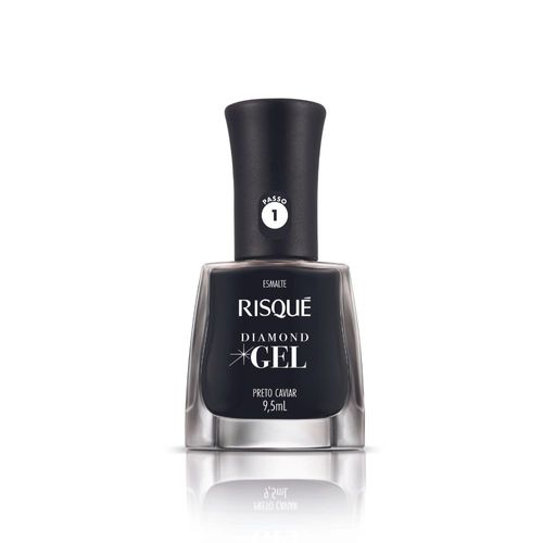 Esmalte para Uñas Risqué Diamond Gel Preto Caviar