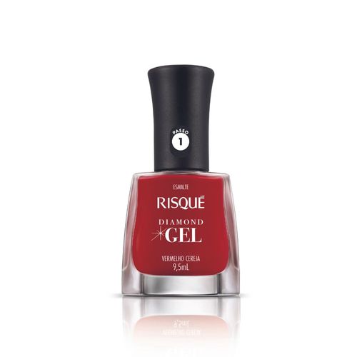 Esmalte para Uñas Risqué Diamond Gel Vermelho Cereja