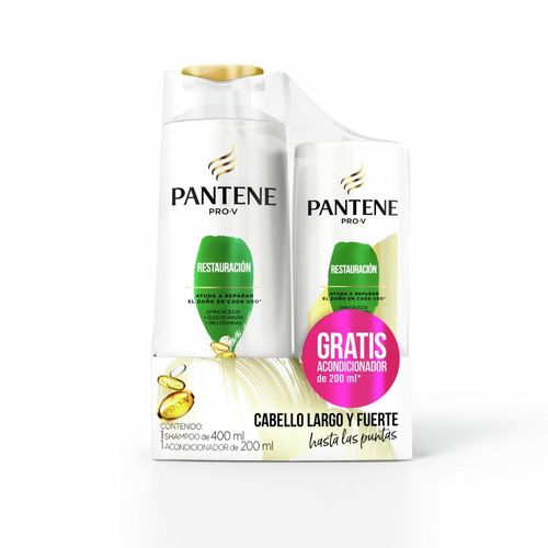 Pack Pantene Restauración Shampoo x 400 ml + Acondicionador x 200 ml