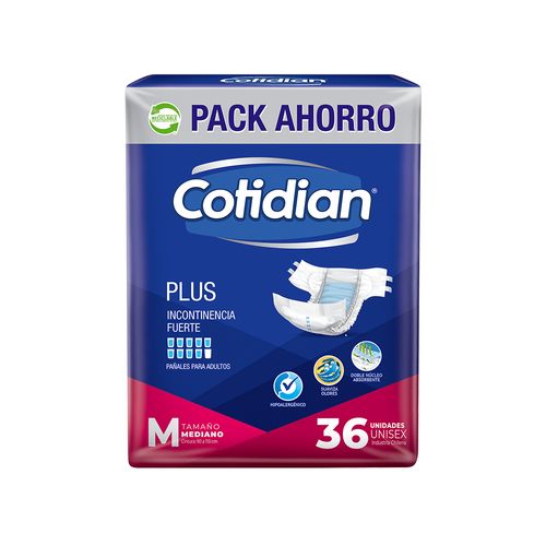 Pañales Cotidian Plus M x 36 un