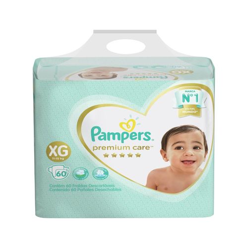 Pañales Pampers Premium Care Talle XG x 60 un