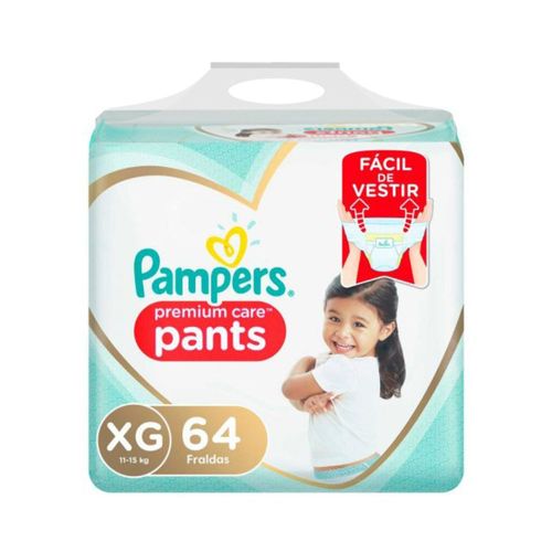 Pañales Pampers Premium Care Pants Talle XG x 64 un