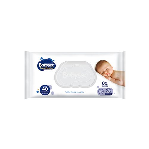 Toallitas Húmedas Babysec Súper Premium Cuidado Sensible x 40 un