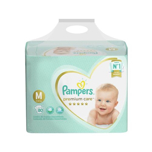 Pañales Pampers Premium Care Talle M x 80 un