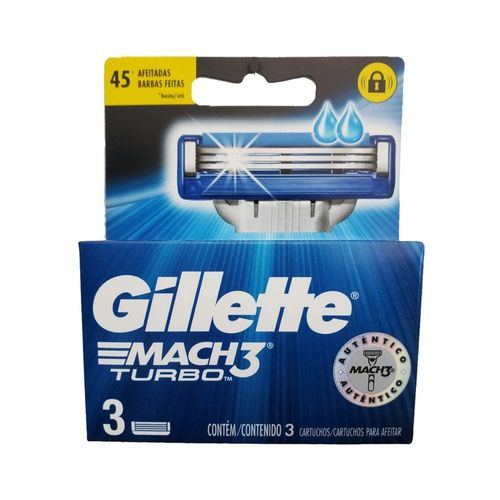 Repuestos para Afeitar Gillette Mach 3 Turbo x 3 un