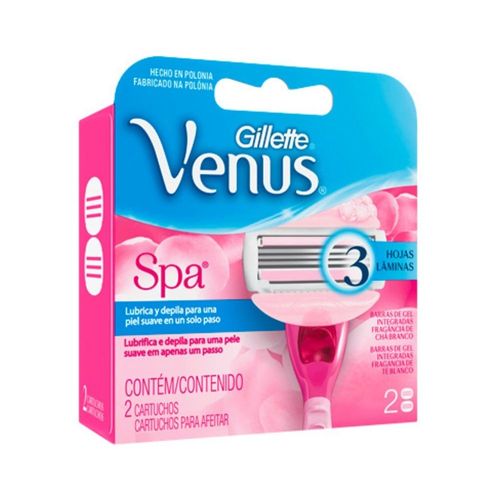 Repuestos para Afeitar Gillette Venus Spa x 2 un