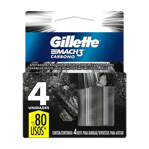 Repuestos para Afeitar Gillette Mach 3 Carbono x 4 un